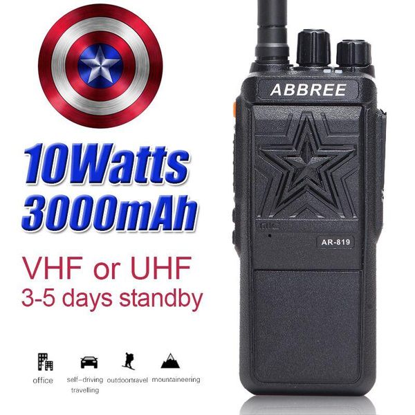 walkie talkie abbree ar-819 10w powerful no magnetic loudspeaker 16ch 3000mah 10km long range hunting ham radio hf transceiver
walkie talkie abbree ar-819 10w powerful no magnetic loudspeaker 16ch 3000mah 10km long range hunting ham radio hf transceiver