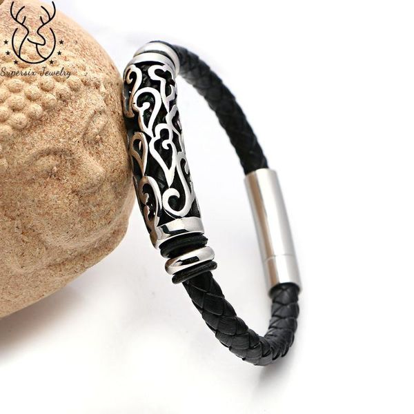 charm bracelets 6mm stainless steel press clasp leather bracelet clouds flower pattern tube charms jewelry, Golden;silver
charm bracelets 6mm stainless steel press clasp leather bracelet clouds flower pattern tube charms jewelry, Golden;silver
