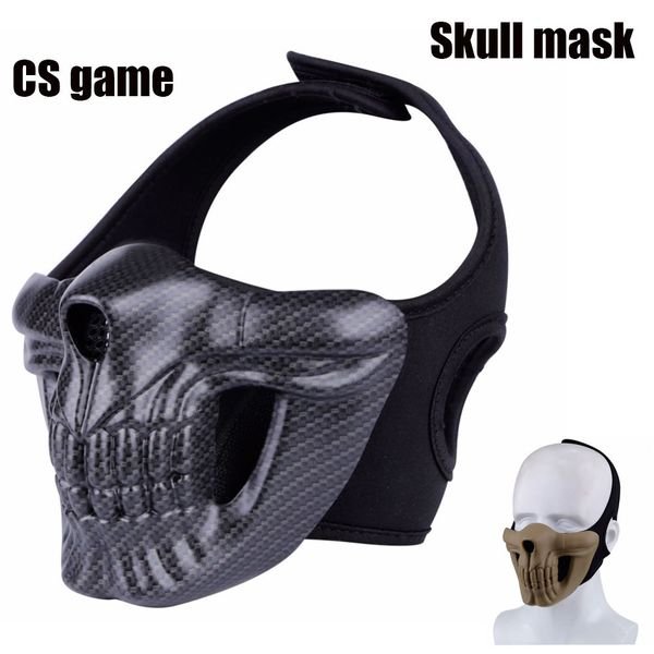 hunting tactical skull mask paintball outboor halloween cosplay cs skull masks half face warm protective mask
hunting tactical skull mask paintball outboor halloween cosplay cs skull masks half face warm protective mask