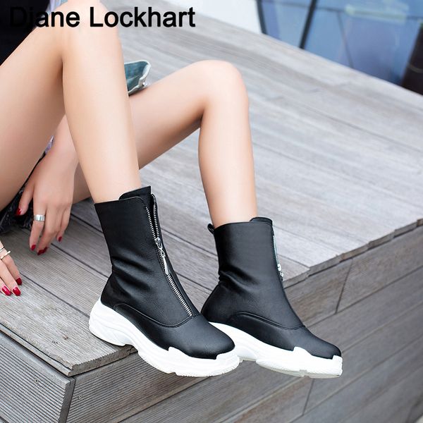 women front zipper platform boots winter shoes ankle boots sneaker brand quality female casual shoes boots plus size 32-46 c1120, Black
women front zipper platform boots winter shoes ankle boots sneaker brand quality female casual shoes boots plus size 32-46 c1120, Black