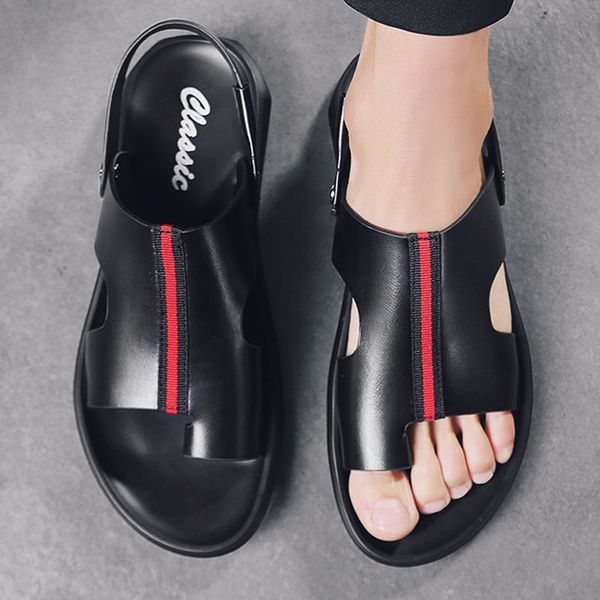 mens sandals leather men summer shoes 2019 flat beach sandals male black casual shoes t200420
mens sandals leather men summer shoes 2019 flat beach sandals male black casual shoes t200420