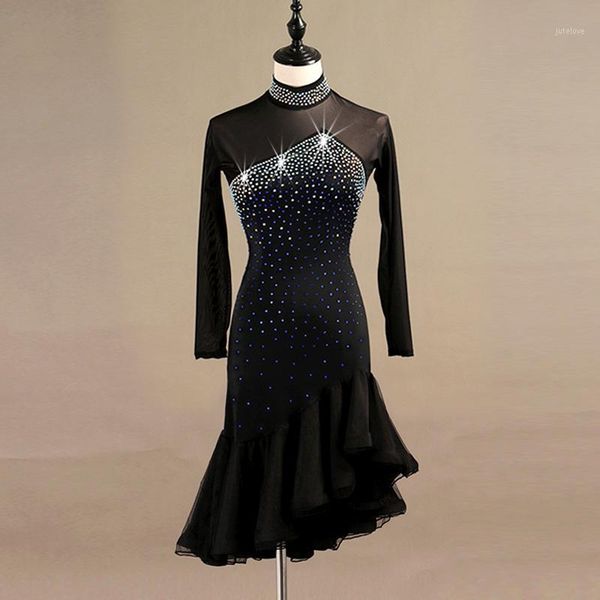 latin dance competition dresses women samba rumba tango latin dance dress lace black lq0951, Black;red
latin dance competition dresses women samba rumba tango latin dance dress lace black lq0951, Black;red