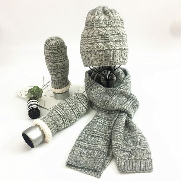 hats, scarves & gloves sets women's knitted wool scarf hat three-piece winter fashion warm thick solid color female all-inclusive, Blue;gray
hats, scarves & gloves sets women's knitted wool scarf hat three-piece winter fashion warm thick solid color female all-inclusive, Blue;gray