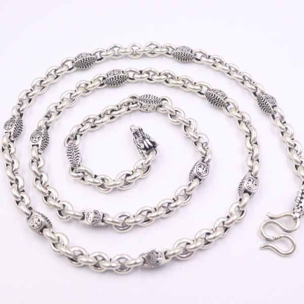 chains fine pure s925 sterling silver chain women men 6mm cable link fu figure bead necklace
chains fine pure s925 sterling silver chain women men 6mm cable link fu figure bead necklace