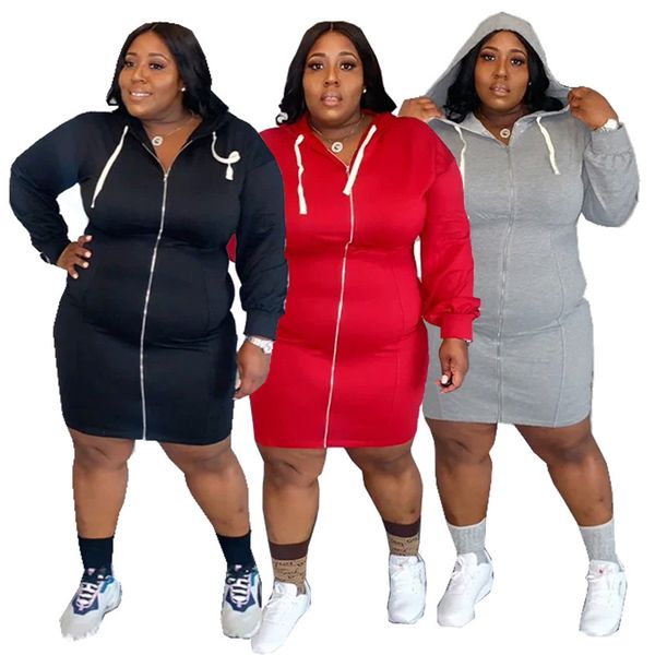 plus size hooded womens dresses solid color loose long sleeve ladies dress casual spring autumn femme robe with zipper, Black;gray
plus size hooded womens dresses solid color loose long sleeve ladies dress casual spring autumn femme robe with zipper, Black;gray