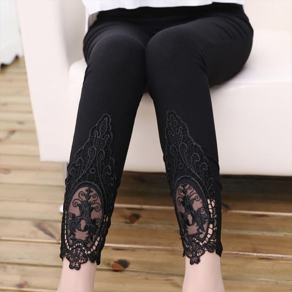 autumn spring casual pants for lady hollow out floral lace capris summer patchwork embroideried pant black white spliced trouser
autumn spring casual pants for lady hollow out floral lace capris summer patchwork embroideried pant black white spliced trouser