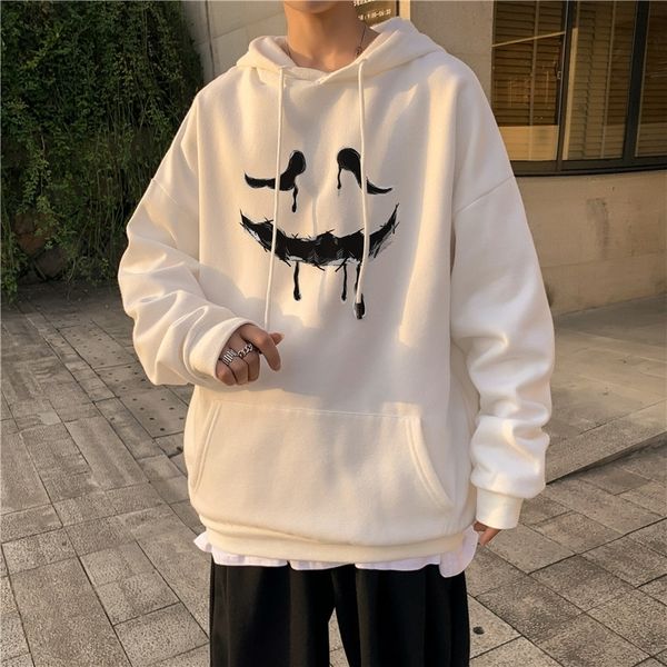 autumn and winter new ins hooded plush printed sweater men's korean fashion couple loose pullover, Black
autumn and winter new ins hooded plush printed sweater men's korean fashion couple loose pullover, Black