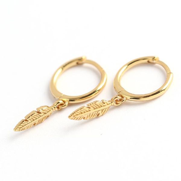 Genuine 925 Sterling Silver Earrings 14K Gold Cute Small Hoop Design Leaf Charms Drop Fine Jewelry for Women Girl Party Gift, Golden;silver
Genuine 925 Sterling Silver Earrings 14K Gold Cute Small Hoop Design Leaf Charms Drop Fine Jewelry for Women Girl Party Gift, Golden;silver