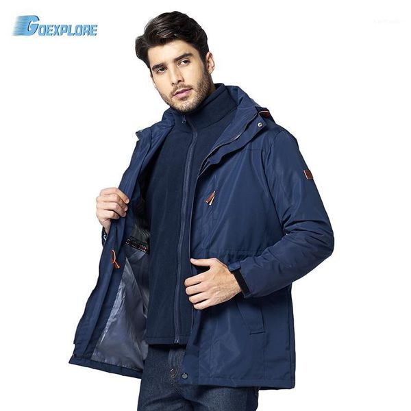 goexplore waterproof jackets men windproof breathable double layer 3 in1 windbreaker outdoor ski hiking climbing coat male1, Blue;black
goexplore waterproof jackets men windproof breathable double layer 3 in1 windbreaker outdoor ski hiking climbing coat male1, Blue;black