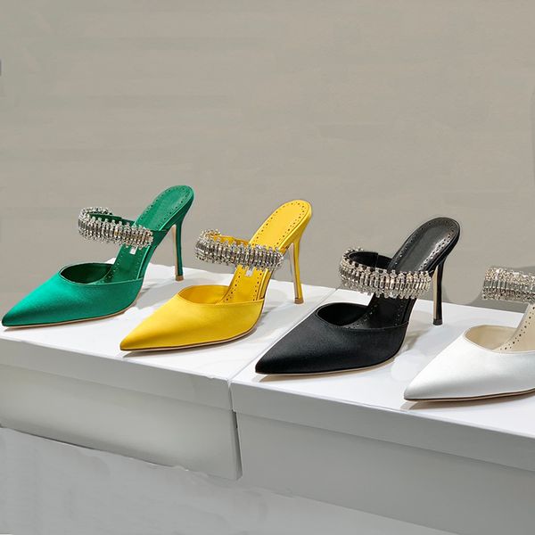 womens slippers satin designer high heeled dress shoes rhinestone decorative buckle sandals 9cm heels dinner wedding party shoe slipper, Black
womens slippers satin designer high heeled dress shoes rhinestone decorative buckle sandals 9cm heels dinner wedding party shoe slipper, Black