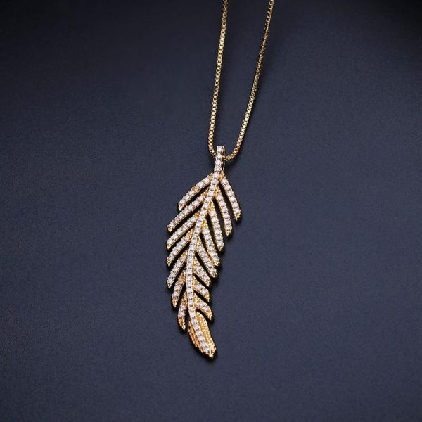 pendant necklaces ranos feathers necklace gold color micro cz zirconias leaf statement for women fashion jewelry njd001232, Silver
pendant necklaces ranos feathers necklace gold color micro cz zirconias leaf statement for women fashion jewelry njd001232, Silver