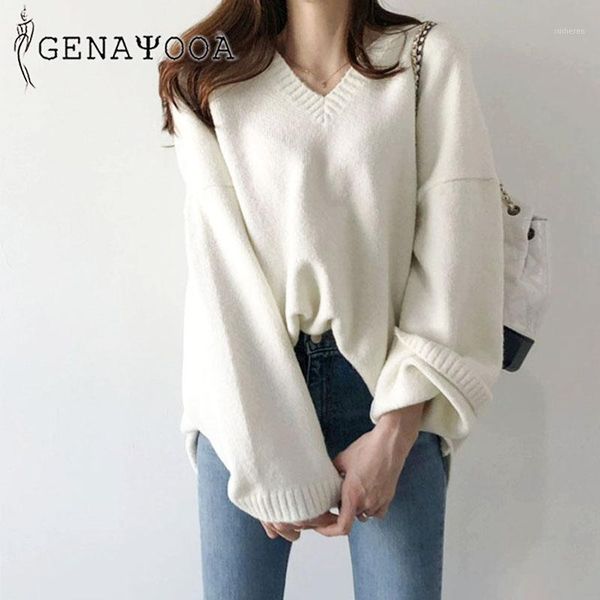 genayooa loose oversize pullover sweater women 2020 autumn winter korean style chic casual knitted jumper women harajuku1, White;black
genayooa loose oversize pullover sweater women 2020 autumn winter korean style chic casual knitted jumper women harajuku1, White;black