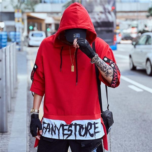 super fire ribbon hooded hip hop short sleeve hip hop fashion t-shirt men's fake two-piece street bf loose five sleeve t-shirt, White;black
super fire ribbon hooded hip hop short sleeve hip hop fashion t-shirt men's fake two-piece street bf loose five sleeve t-shirt, White;black
