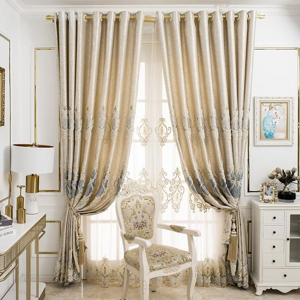 polyester european luxury elegance embroidery blackout curtain for living room/ kitche french window drapes shading cloth decor
polyester european luxury elegance embroidery blackout curtain for living room/ kitche french window drapes shading cloth decor