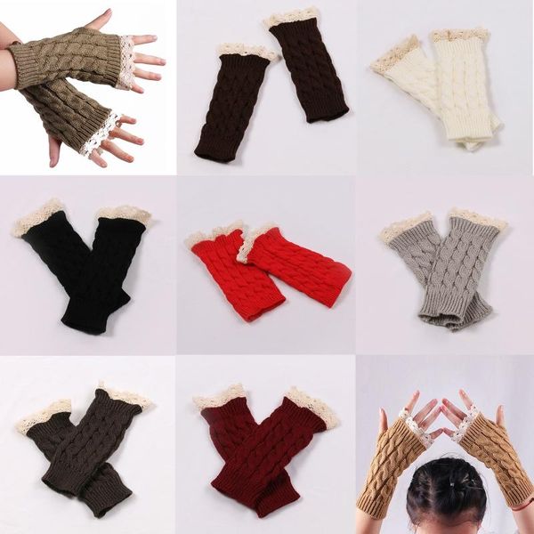 five fingers gloves women winter twist cable knit half finger lace patchwork solid color warm fingerless mittens thumbhole arm warmer, Blue;gray
five fingers gloves women winter twist cable knit half finger lace patchwork solid color warm fingerless mittens thumbhole arm warmer, Blue;gray