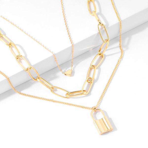 necklace wedding accessories multi-layer alloy street shooting fashion trend exaggerated retro high-end wild heart lock party, Silver
necklace wedding accessories multi-layer alloy street shooting fashion trend exaggerated retro high-end wild heart lock party, Silver