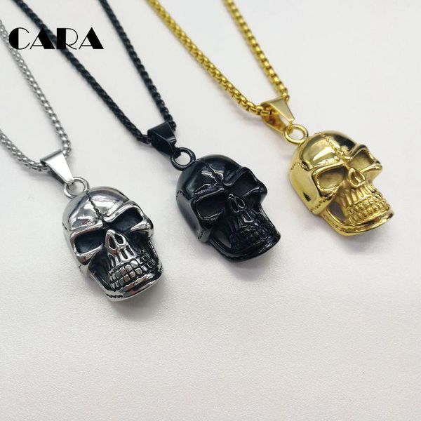 pendant necklaces cara 3 colors gothetic cracked skull necklace plated 316l stainless steel jewelry fashion cara0363, Silver
pendant necklaces cara 3 colors gothetic cracked skull necklace plated 316l stainless steel jewelry fashion cara0363, Silver