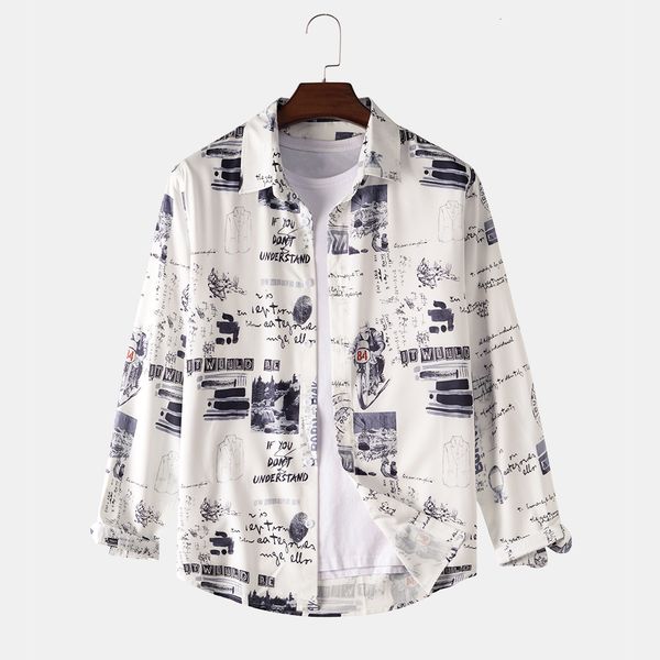 2021 fun print long sleeve new men's shirtslim fit fashion floral print dress males clothes, White;black
2021 fun print long sleeve new men's shirtslim fit fashion floral print dress males clothes, White;black