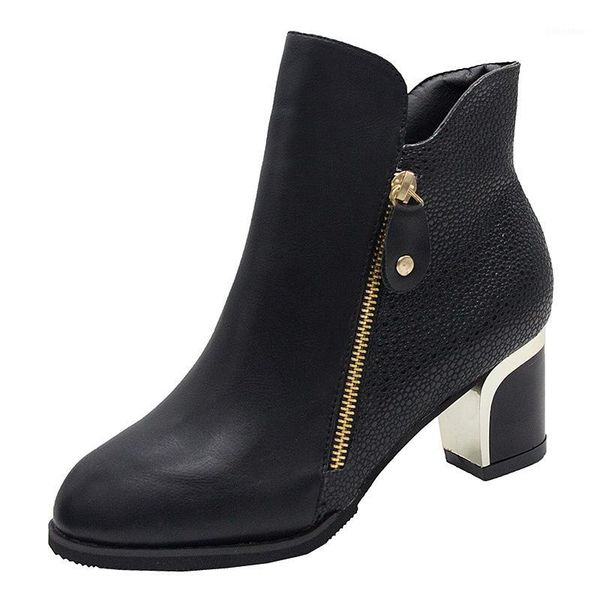 2019 new women's high heels boots pu shoes woman round head solid color side zipper fashion women's winter boots size 35-431, Black
2019 new women's high heels boots pu shoes woman round head solid color side zipper fashion women's winter boots size 35-431, Black