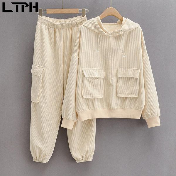 women's tracksuits ltph corduroy women two peices set tooling pocket thick warm hoodies sweatshirt pants sets 2021 winter, Gray
women's tracksuits ltph corduroy women two peices set tooling pocket thick warm hoodies sweatshirt pants sets 2021 winter, Gray