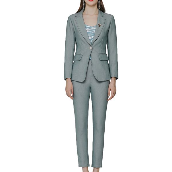 professional women's suits lapel a buckle office worker in small business suit female uniform temperament and fashion workplace q1215, White
professional women's suits lapel a buckle office worker in small business suit female uniform temperament and fashion workplace q1215, White