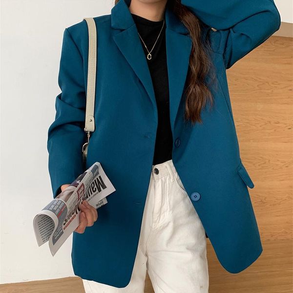2021 spring women single breasted solid blazer office lady elegance full sleeve autumn loose jacket stylish outerwear c0n104t, White;black
2021 spring women single breasted solid blazer office lady elegance full sleeve autumn loose jacket stylish outerwear c0n104t, White;black