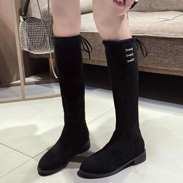 boots women's autumn thigh high heels winter footwear female shoes luxury designer round toe low, Black
boots women's autumn thigh high heels winter footwear female shoes luxury designer round toe low, Black