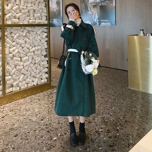 2021 new female winter coat new korean wool loose wild wide lock-color thick in a straight line below the knee dark green jacket ml1 iinf, Black
2021 new female winter coat new korean wool loose wild wide lock-color thick in a straight line below the knee dark green jacket ml1 iinf, Black