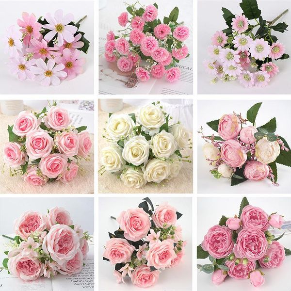 decorative flowers & wreaths artificial decoration pink peony rose bouquet | silk bouquet, beautiful fake flower for family wedding deco1
decorative flowers & wreaths artificial decoration pink peony rose bouquet | silk bouquet, beautiful fake flower for family wedding deco1