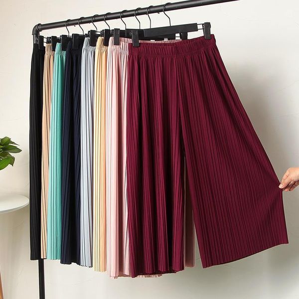 new chiffon wide-leg pants casual thin section female elastic waist pleated trousers sweet beach female leggings, Black;white
new chiffon wide-leg pants casual thin section female elastic waist pleated trousers sweet beach female leggings, Black;white