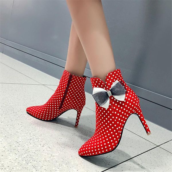 boots women ankle pointed toe thin high heel zipper red white blackoutdoor ladies footwear size 32-43, Black
boots women ankle pointed toe thin high heel zipper red white blackoutdoor ladies footwear size 32-43, Black