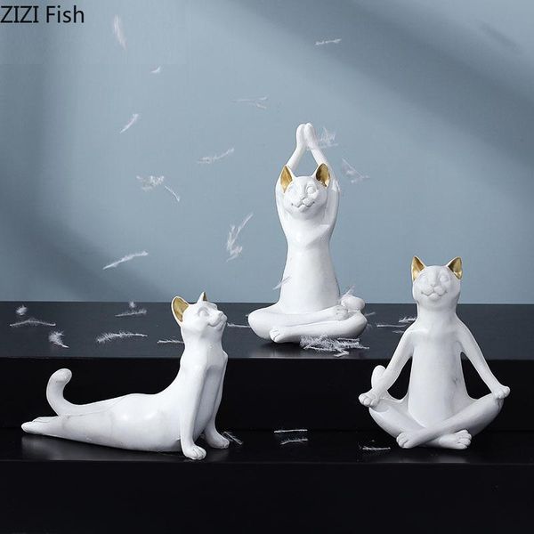 nordic marble yoga cat ornaments cute animal resin figurines desk decoration living room creative tv wine cabinet ornament
nordic marble yoga cat ornaments cute animal resin figurines desk decoration living room creative tv wine cabinet ornament