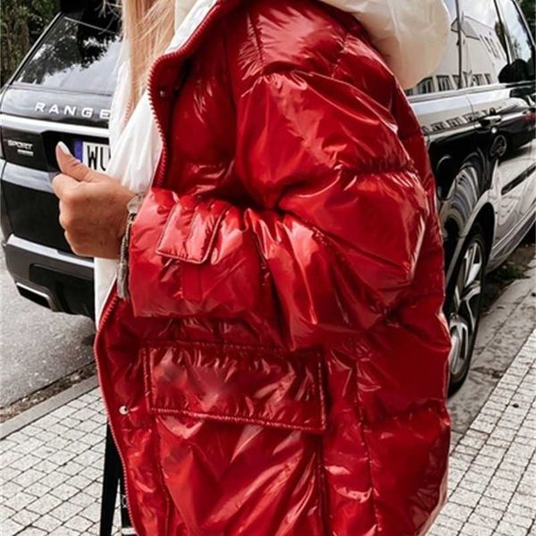 winter shiny hooded coat women long sleeve zipper casual street style bomber jacket thick warm parka outerwear plus size 201211, Black
winter shiny hooded coat women long sleeve zipper casual street style bomber jacket thick warm parka outerwear plus size 201211, Black