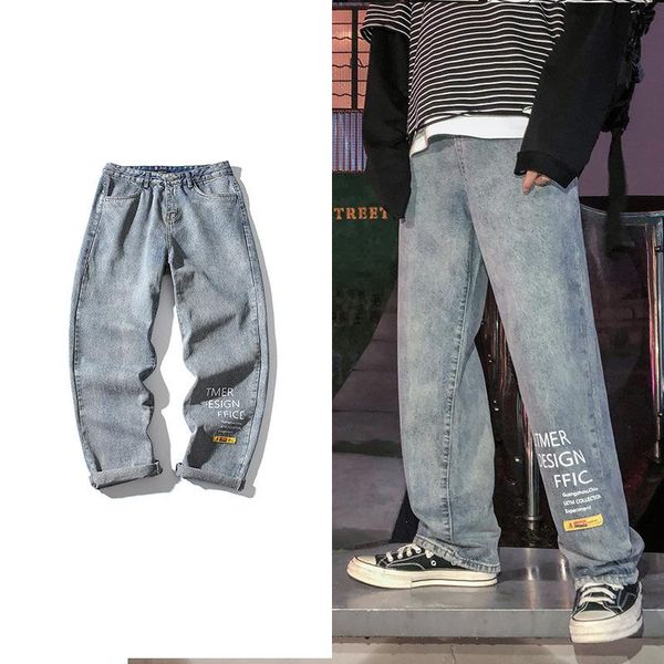 jeans men straight-cut loose-fit trend korean-style versatile wide-leg daddy long pants ular brand thin 2020, Blue
jeans men straight-cut loose-fit trend korean-style versatile wide-leg daddy long pants ular brand thin 2020, Blue
