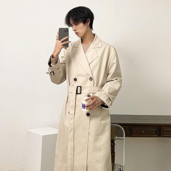 korean double-breasted trench coat men's fashion casual long coat men loose oversize windbreaker jacket mens overcoat -2xl1, Tan;black
korean double-breasted trench coat men's fashion casual long coat men loose oversize windbreaker jacket mens overcoat -2xl1, Tan;black