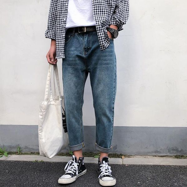 men's jeans spring autumn 2021 fashion teenagers street wild bf hong kong trend brand loose straight thin old long pants men1, Blue
men's jeans spring autumn 2021 fashion teenagers street wild bf hong kong trend brand loose straight thin old long pants men1, Blue