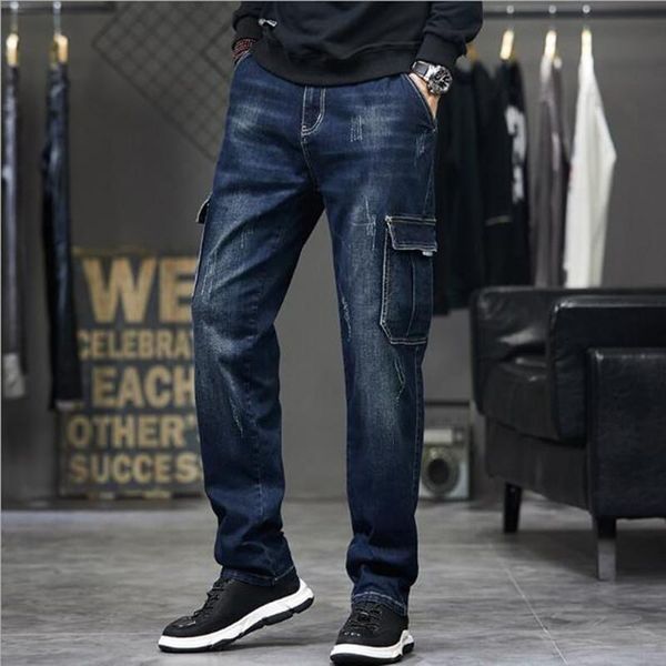 men's jeans mens hiphop baggy denim cargo pants loose leisure men clothing trousers mens bottoms, Blue
men's jeans mens hiphop baggy denim cargo pants loose leisure men clothing trousers mens bottoms, Blue