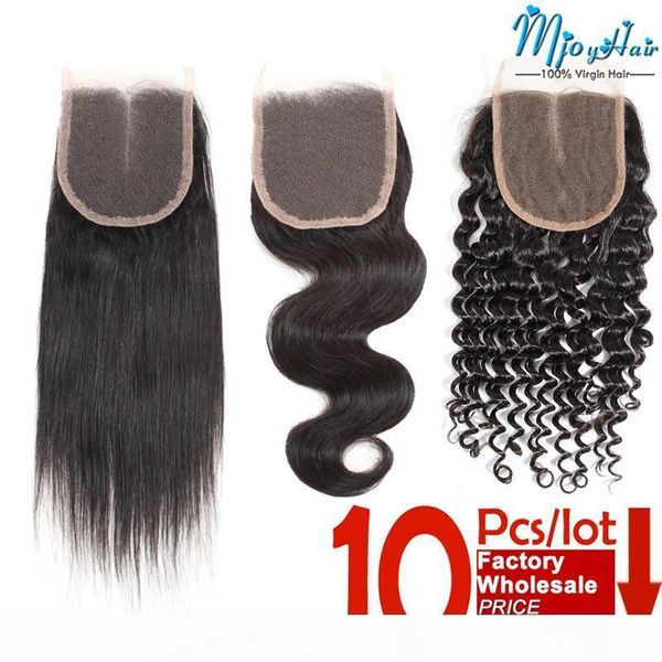 brazilian straight body deep wave lace closure hair extensions 8-20 inch 10pcs lot factory wholesale price 4x4 swiss lace frontal, Black;brown
brazilian straight body deep wave lace closure hair extensions 8-20 inch 10pcs lot factory wholesale price 4x4 swiss lace frontal, Black;brown