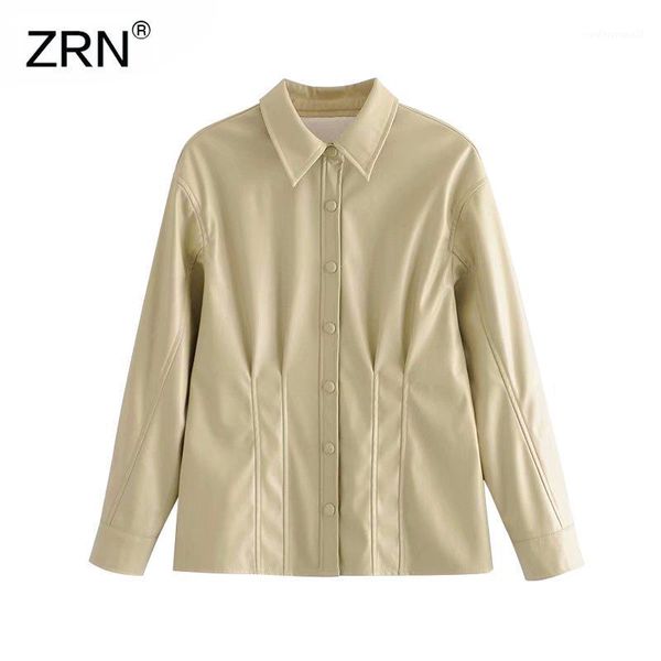women's blouses & shirts zrn 2021 autumn women fashion vintage faux leather blouse long sleeve lapel hight waist shirt female pu blouse, White
women's blouses & shirts zrn 2021 autumn women fashion vintage faux leather blouse long sleeve lapel hight waist shirt female pu blouse, White