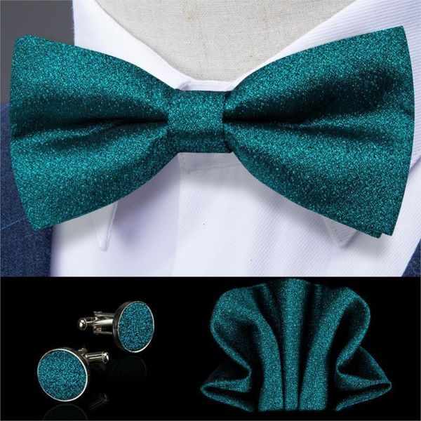green solid bowtie ties luxury silk teal men's bow tie pocket square cufflinks set suit wedding party dibangu lh-117, Black;gray
green solid bowtie ties luxury silk teal men's bow tie pocket square cufflinks set suit wedding party dibangu lh-117, Black;gray
