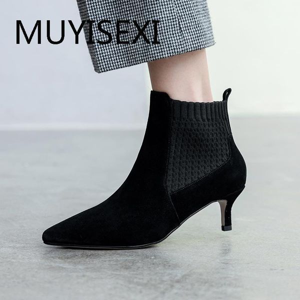 boots ankle pointed toe 5cm thin heels knitting socks slip on winter solid autumn for women ming04 muyisexi, Black
boots ankle pointed toe 5cm thin heels knitting socks slip on winter solid autumn for women ming04 muyisexi, Black