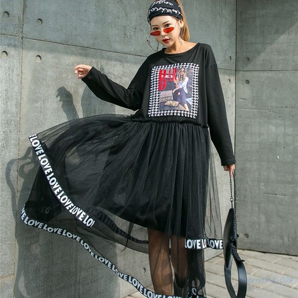 2020 spring and autumn new impression of the cartoon large liquid thread seamed cake swing skirt dressed as long, Black;gray
2020 spring and autumn new impression of the cartoon large liquid thread seamed cake swing skirt dressed as long, Black;gray
