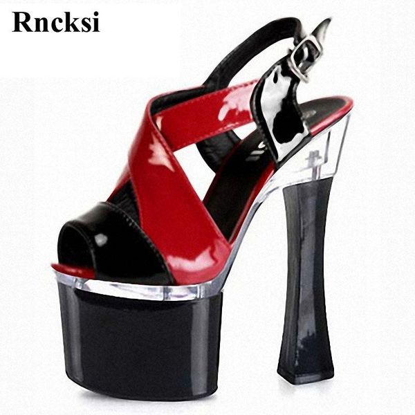 sandals rncksi pole dance wedding party square heels shoes comfortable women splice with patform 18cm high, Black
sandals rncksi pole dance wedding party square heels shoes comfortable women splice with patform 18cm high, Black