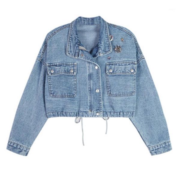 women's jackets perhaps u blue denim jacket button long sleeves turn down collar loose pocket short c02791, Black;brown
women's jackets perhaps u blue denim jacket button long sleeves turn down collar loose pocket short c02791, Black;brown