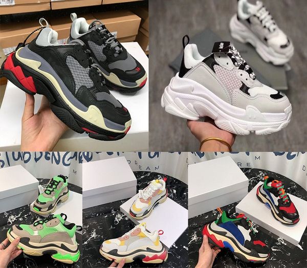 designer casual shoes paris triple s 17fw shoes women man fashion leather mesh sneakers thick soled height increasing vintage old dad traine, Black
designer casual shoes paris triple s 17fw shoes women man fashion leather mesh sneakers thick soled height increasing vintage old dad traine, Black