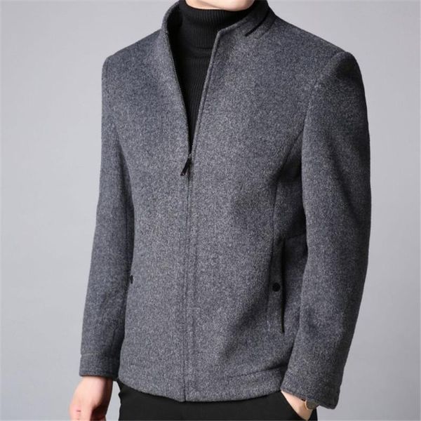 men's wool & blends brand fashion 2021 coat men casual long sleeve stand collar autumn winter zipper overcoat abrigos de hombre ds50811, Black
men's wool & blends brand fashion 2021 coat men casual long sleeve stand collar autumn winter zipper overcoat abrigos de hombre ds50811, Black