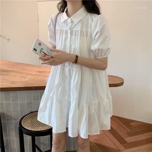 casual dresses mori girl blouses dress women white japanese style shirt loose streetwear short sleeve pleated robe1, Black;gray
casual dresses mori girl blouses dress women white japanese style shirt loose streetwear short sleeve pleated robe1, Black;gray