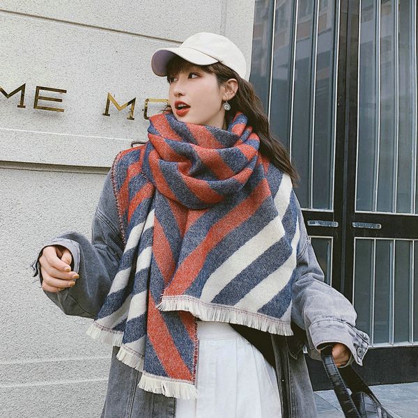 new arrival fashion lovely tassel scarf autumn winter comfortable elegant vintage warm cute striped knit, Blue;gray
new arrival fashion lovely tassel scarf autumn winter comfortable elegant vintage warm cute striped knit, Blue;gray