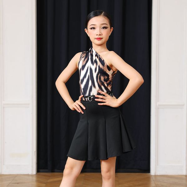 kids latino dance costume suit leopard salsa dance clothes american clothing modern dance skirt girls dancewear vestido jl1301, Black;red
kids latino dance costume suit leopard salsa dance clothes american clothing modern dance skirt girls dancewear vestido jl1301, Black;red