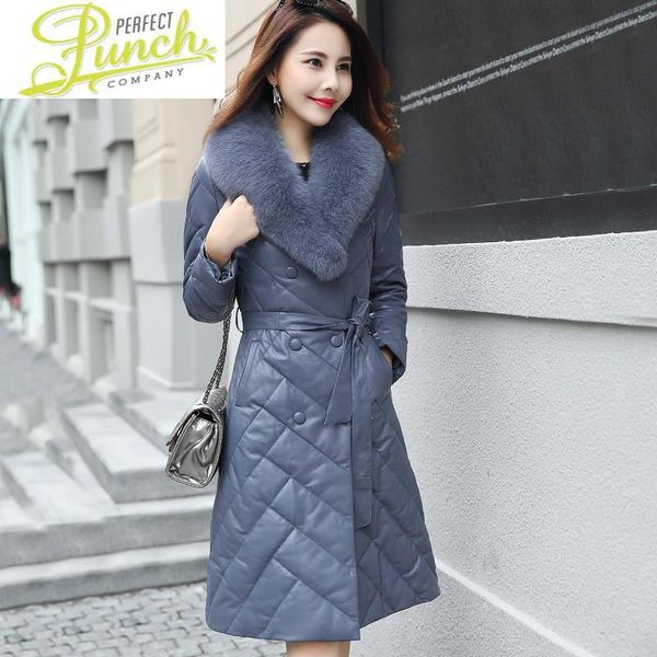 women genuine leather winter fur collar sheepskin coat women's down jacket korean long coats g1759 my2021, Black
women genuine leather winter fur collar sheepskin coat women's down jacket korean long coats g1759 my2021, Black